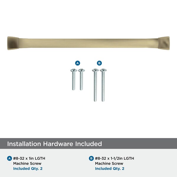 Amerock Revitalize 8 inch 203mm Center-to-Center Golden Champagne Cabinet Pull - BP55351BBZ
