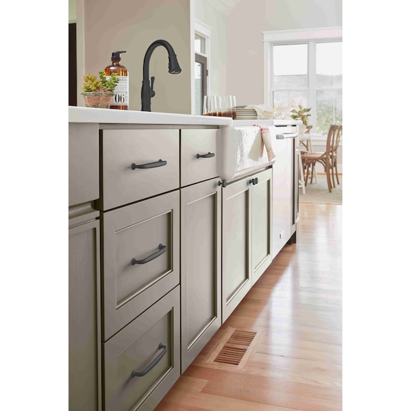Amerock Renown 3-3/4 in 96 mm Center-to-Center Matte Black Cabinet Pull - BP36794FB