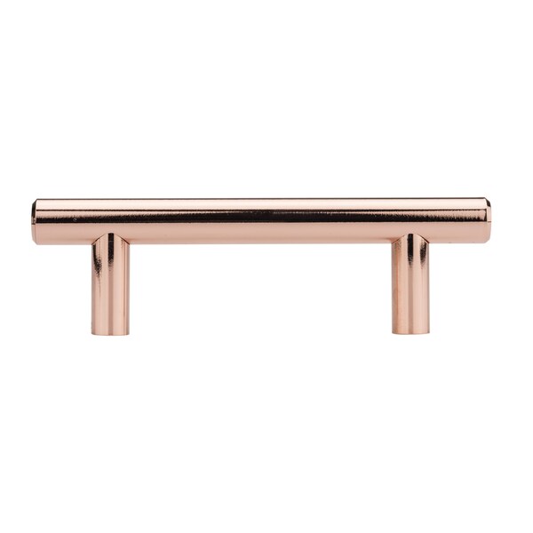 Richelieu 1/8 in (3 mm) Center-to-Center Polished Copper Contemporary Cabinet Pull - BP20576191