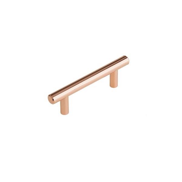 Richelieu 1/8 in (3 mm) Center-to-Center Polished Copper Contemporary Cabinet Pull - BP20576191