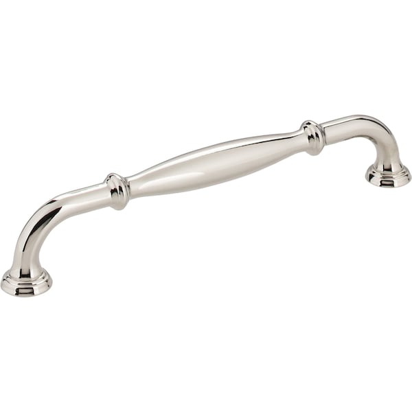 Jeffrey Alexander 160 mm Center-to-Center Polished Nickel Tiffany Cabinet Pull - 658-160NI