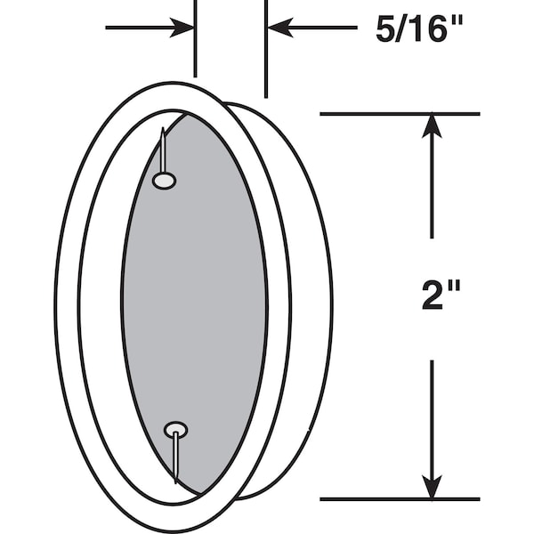Prime-Line Prime-Line 2 in. L Satin Nickel Silver Steel Door Finger Pull - N 7206