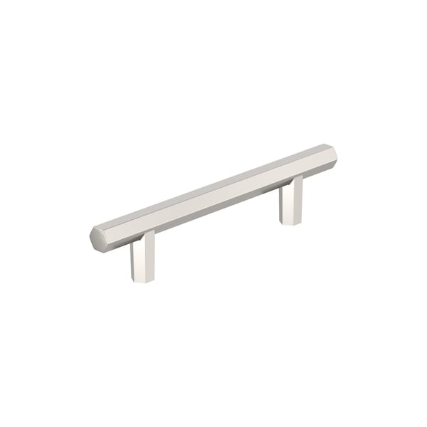 Amerock Caliber 3-3/4 inch 96mm Center-to-Center Polished Nickel Cabinet Pull - BP36873PN