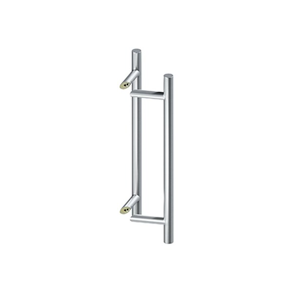 Deltana 24in Back to Back Round Offset Door Pulls Satin Stainless Steel Finish - SSPORBB24U32D