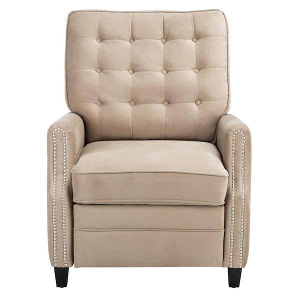 Safavieh 40 x 31 x 36.5 in. Leona Tufted Recliner, Light Brown - KNT4094B