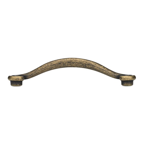 Richelieu 5-1/16 in. (128 mm) Center-to-Center Burnished Brass Traditional Drawer Pull - BP410128BB