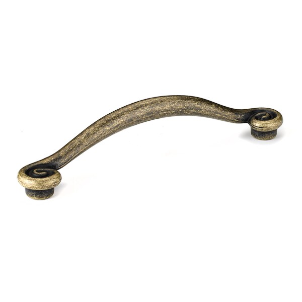 Richelieu 5-1/16 in. (128 mm) Center-to-Center Burnished Brass Traditional Drawer Pull - BP410128BB