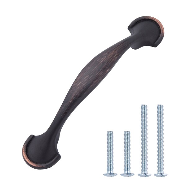 South Main Hardware 3 in. (76 mm) Oil Rubbed Bronze Traditional Rounded-Foot Drawer Pull (10PK) - SH3050-OR-10