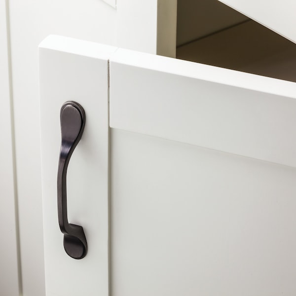 Elements By Hardware Resources 96 mm Center-to-Center Brushed Pewter Kenner Cabinet Pull - 254-96BNBDL