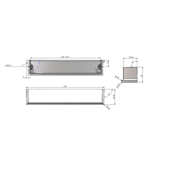 Richelieu 5 1/16 in (128 mm) Center-to-Center Polished Nickel Transitional Drawer Pull - 6576128180