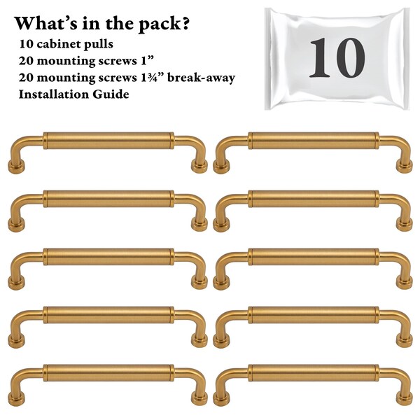 Designperfect 5 1/16'' Center-to-Center Barrel Pull, 10PK - DPA10T964CBZ