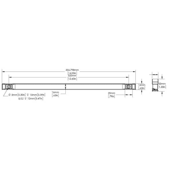 Richelieu 12 5/8-inch (320 mm) Center to Center Aurum Brushed Gold Transitional Cabinet Pull - BP5254320158