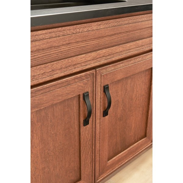 Jeffrey Alexander 160 mm Center-to-Center Satin Nickel Strap Mirada Cabinet Pull - 80152-160SN