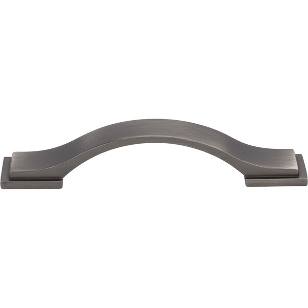 Jeffrey Alexander 96 mm Center-to-Center Brushed Pewter Strap Mirada Cabinet Pull - 80152-96BNBDL