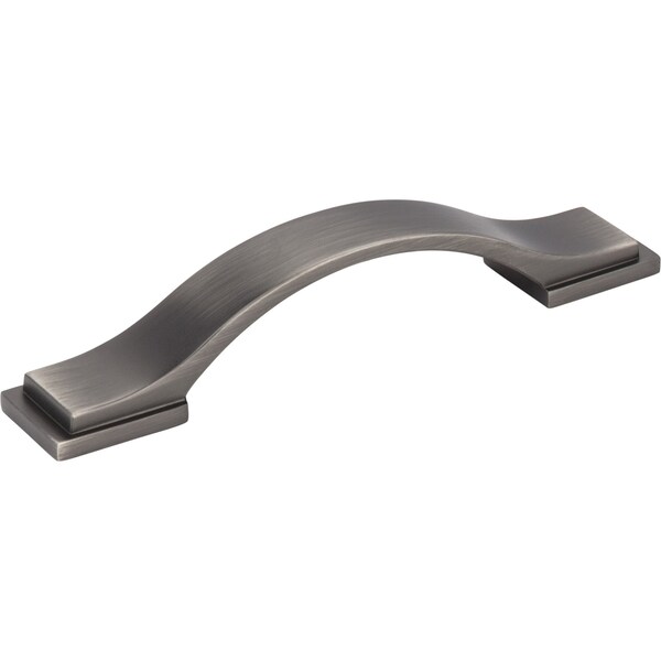 Jeffrey Alexander 96 mm Center-to-Center Brushed Pewter Strap Mirada Cabinet Pull - 80152-96BNBDL