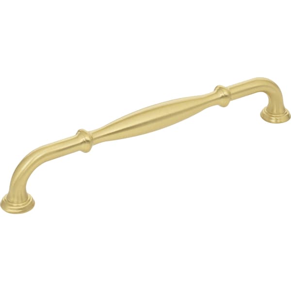 Jeffrey Alexander 192 mm Center-to-Center Brushed Gold Tiffany Cabinet Pull - 658-192BG