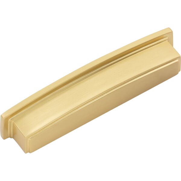 Jeffrey Alexander 128 mm Center Brushed Gold Square-to-Center Square Renzo Cabinet Cup Pull - 141-128BG
