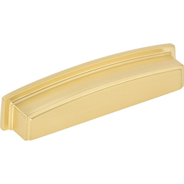 Jeffrey Alexander 128 mm Center Brushed Gold Square-to-Center Square Renzo Cabinet Cup Pull - 141-128BG