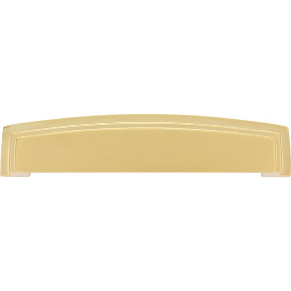 Jeffrey Alexander 128 mm Center Brushed Gold Square-to-Center Square Renzo Cabinet Cup Pull - 141-128BG