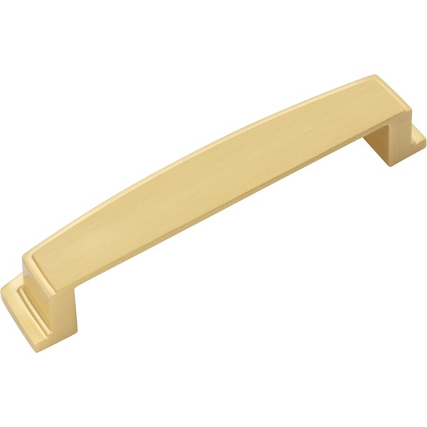 Jeffrey Alexander 128 mm Center Brushed Gold Square-to-Center Square Renzo Cabinet Cup Pull - 141-128BG