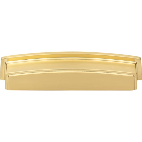 Jeffrey Alexander 128 mm Center Brushed Gold Square-to-Center Square Renzo Cabinet Cup Pull - 141-128BG