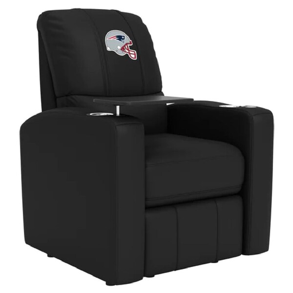 Dreamseat Stealth Power Plus Recliner with New England Patriots Helmet Logo - XZ520823901CDSMHTUSBBLK-PSNFL21002