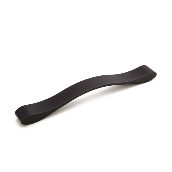 Schaub 192mm Center to Center Wave Cabinet Pull Matte Black Finish - 244-192-MB