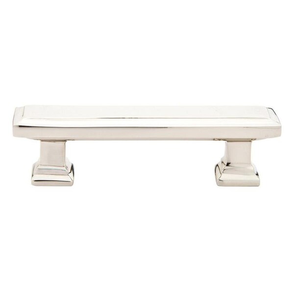 Patioplus 6 in. Geometric Rectangular Cabinet Pull, Bright Nickel - PA2005080