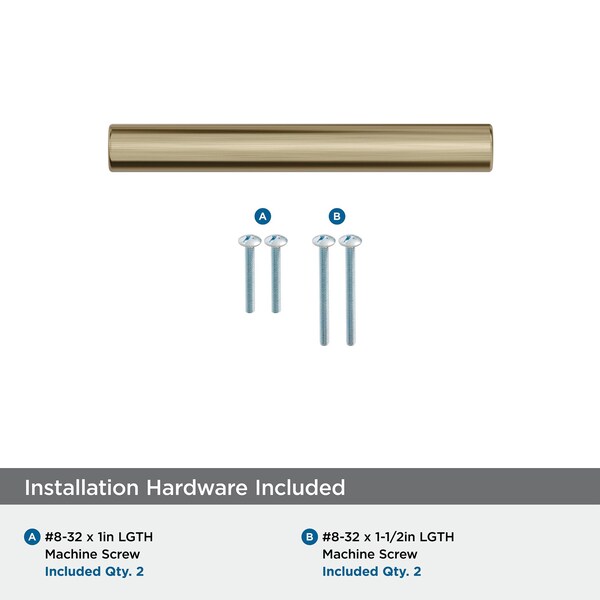 Amerock Versa 3 inch 76mm Center-to-Center Golden Champagne Cabinet Pull - BP55530BBZ
