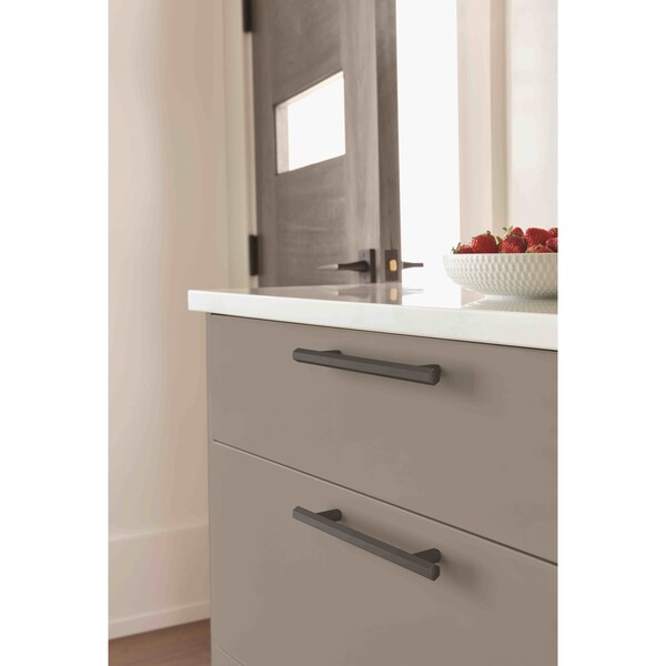 Amerock Caliber 5-1/16 in 128 mm Center-to-Center Matte Black Cabinet Pull - BP36874FB