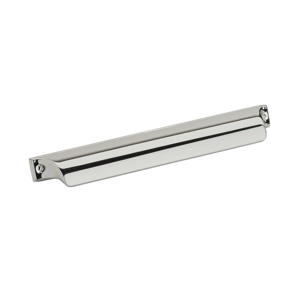 Amerock Jolene 6-5/16 inch 160mm Center-to-Center Polished Nickel Cabinet Cup Pull - BP4523160PN