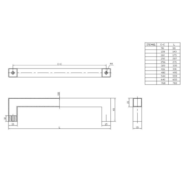 Richelieu 18 7/8 in (480 mm) Center-to-Center Stainless Steel Contemporary Cabinet Pull - BP604480170
