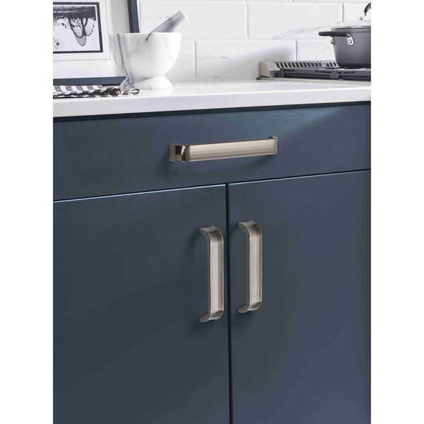 Amerock Concentric 7-9/16 in 192 mm Center-to-Center Gunmetal Cabinet Pull - BP36815GM