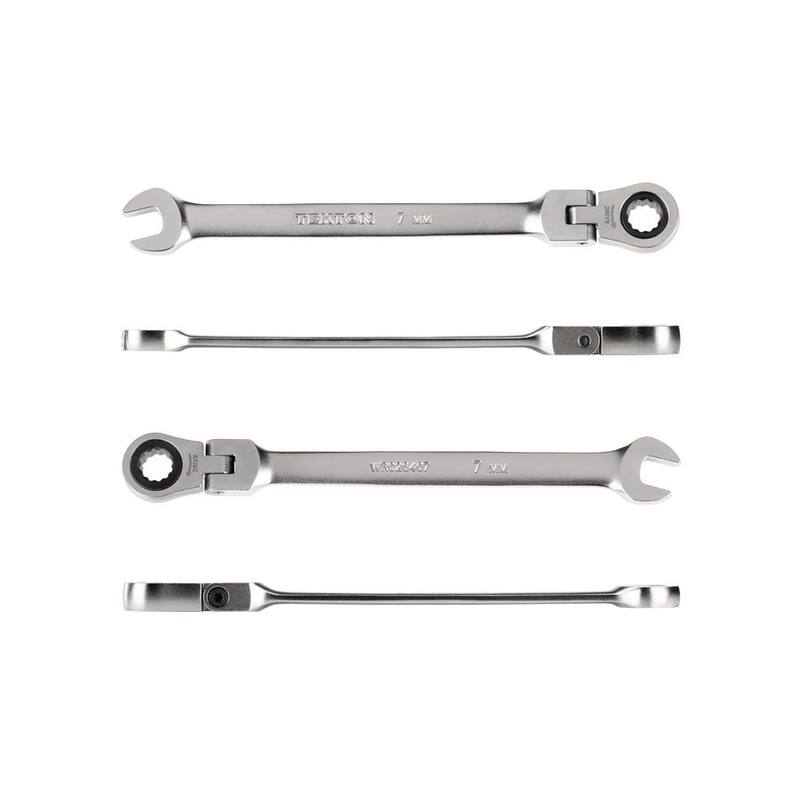 TEKTON 7 mm Flex Head 12-Point Ratcheting Combination Wrench - WRC26407