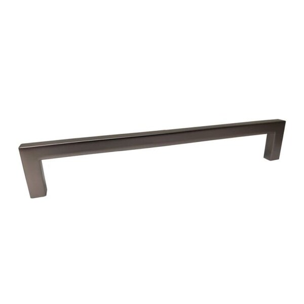 Crown 8" Modern Square Cabinet Pull with 7-1/2" Center to Center Dark Pewter Finish - CHP87229DP