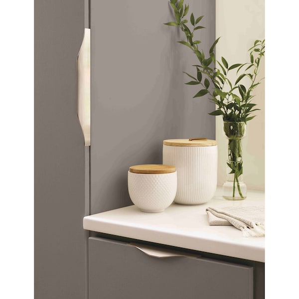 Amerock Aloft 8-9/16 in 217 mm Center-to-Center Satin Nickel Cabinet Edge Pull - BP36746G10