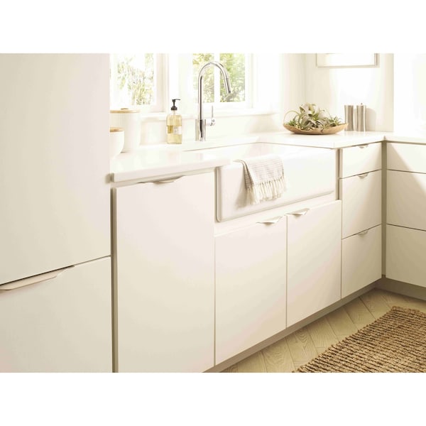 Amerock Aloft 8-9/16 in 217 mm Center-to-Center Satin Nickel Cabinet Edge Pull - BP36746G10