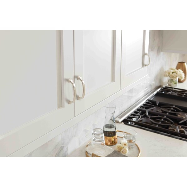 Amerock Revitalize 3-3/4 inch 96mm Center-to-Center Polished Nickel Cabinet Pull - 2000662