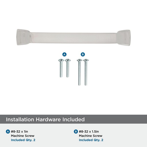 Amerock Revitalize 3-3/4 inch 96mm Center-to-Center Polished Nickel Cabinet Pull - 2000662