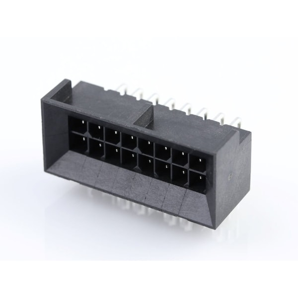 Molex Rectangular Power Connector, 16 Contact(S), Male, Solder Terminal, Receptacle - 444281603