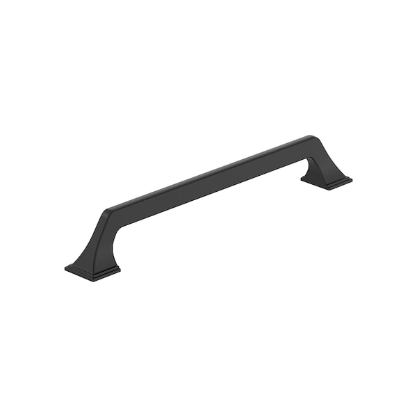 Amerock Exceed 7-9/16 inch 192mm Center-to-Center Matte Black Cabinet Pull - BP36922FB