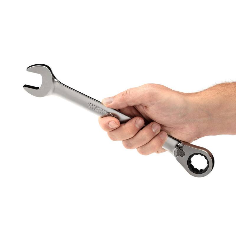 TEKTON 7/8 in. Reversible 12-Point Ratcheting Combination Wrench - WRC23322