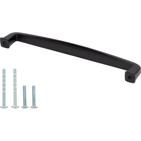 Designperfect 6-5/16'' Center-to-Center Handle Pull, Matte/Flat Black, 10PK - DPA10S875BLK