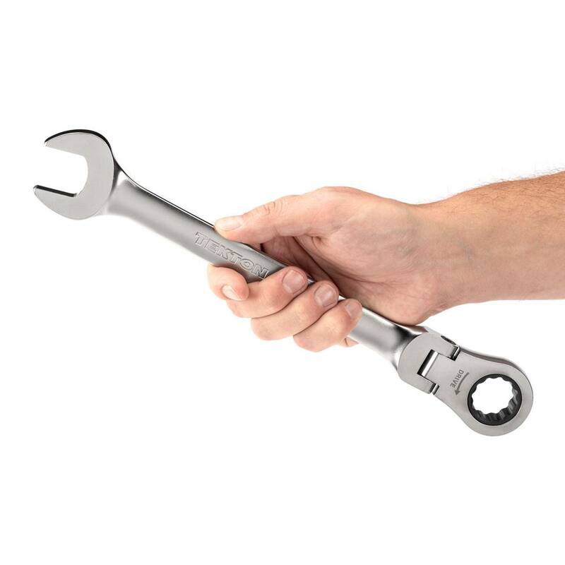 TEKTON 15/16 in. Flex Head 12-Point Ratcheting Combination Wrench - WRC26324