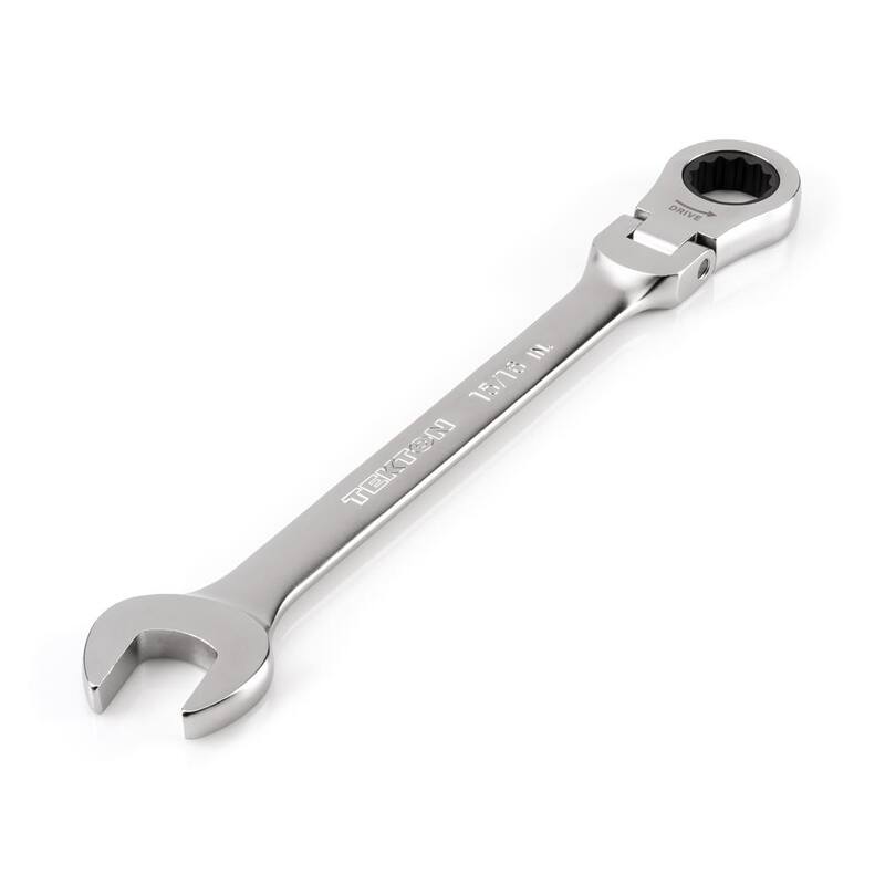 TEKTON 15/16 in. Flex Head 12-Point Ratcheting Combination Wrench - WRC26324
