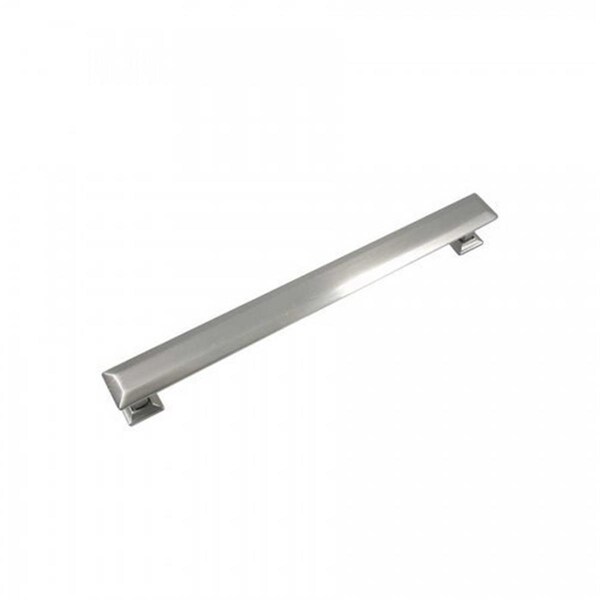 Strategic Brands 8 in. Satin Nickel Poise Cabinet Pull with Back Plate - 83828