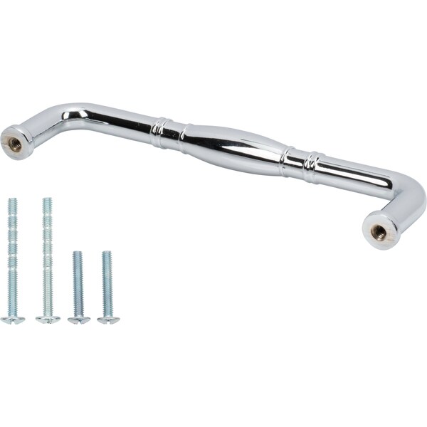 Designperfect 5-1/16'' Center-to-Center Handle Pull, Polished Chrome - DPA-R574PC