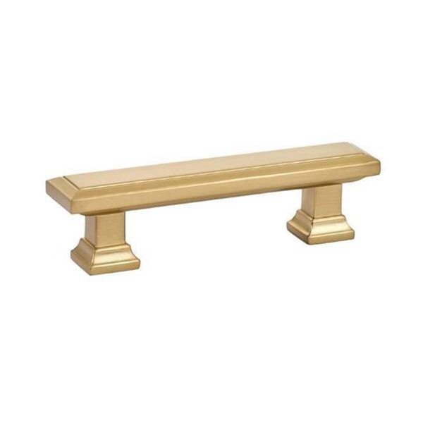 Patioplus 3 in. Center to Center Geometric Cabinet Pull, Satin Brass - PA2030507