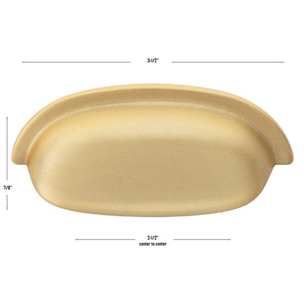 Gliderite Hardware 2-1/2 in. Center to Center Satin Gold Classic Bin Pull - 4081-SG, 10PK - 4081-SG-10