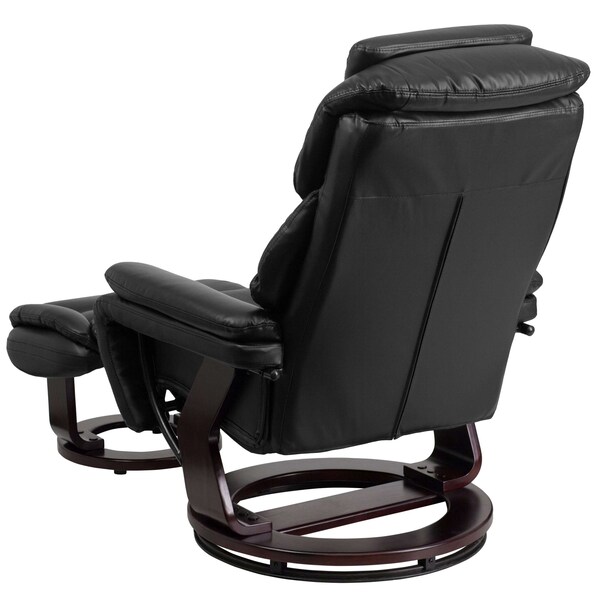 Flash Furniture Contemporary Chair, Leather, 17-1/2" Height, Plush Arms, Black LeatherSoft - BT-70222-BK-FLAIR-GG